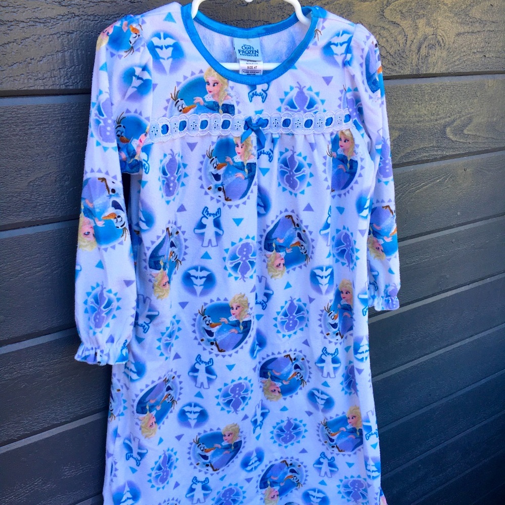 Girls Disney Frozen Long Sleeve Nightgown Pajamas